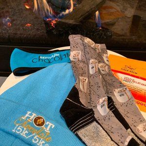 HOT CHOCOLATE Running socks and more! Zensah Compression socks + hat, headband